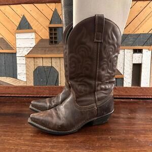 Laredo Brown Leather Western‎ Cowboy Boots 6.5